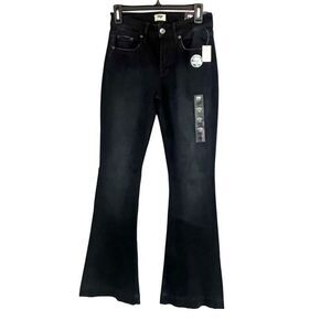 Tokyo Darling Women High Waist Flare Dark Wash 5 Pocket Jeans Sz 4R NWT